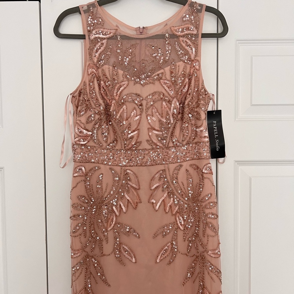 Adrianna Papell Column Gown - Picture 2 of 9